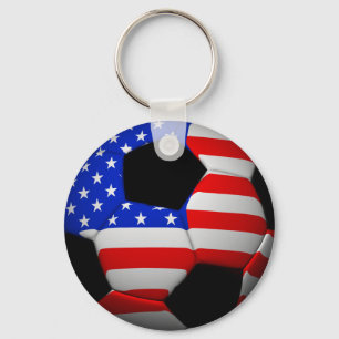 US-Flaggen-Fußball Schlüsselanhänger