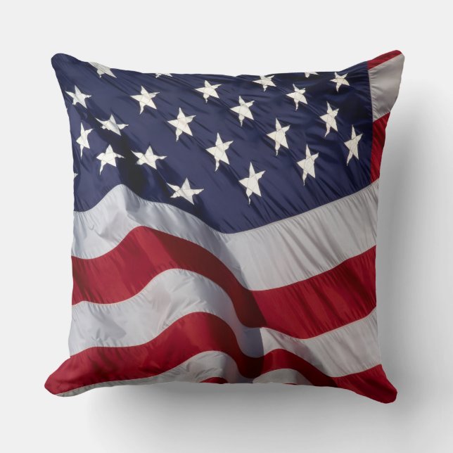 US-Flaggen-Wanduhr Kissen (Vorderseite)
