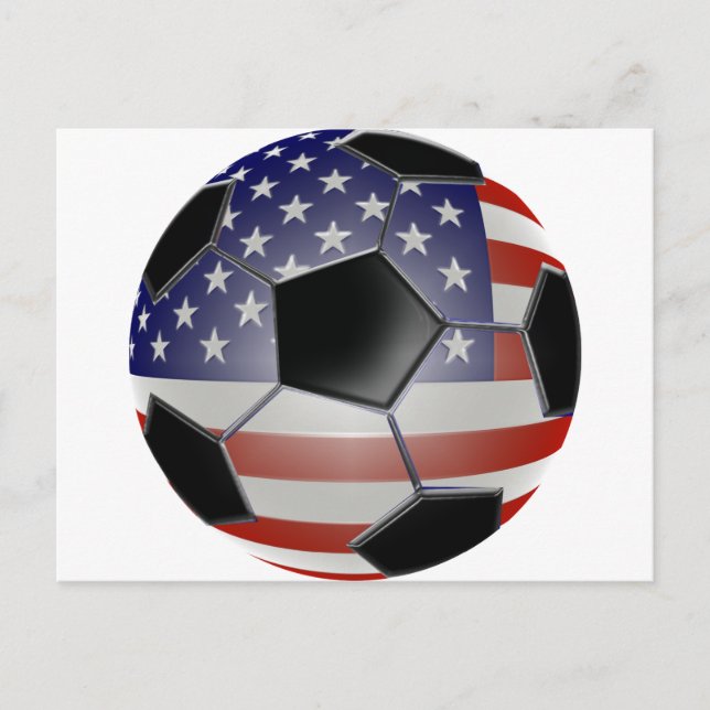 US-Flaggenfußball Postkarte (Vorderseite)