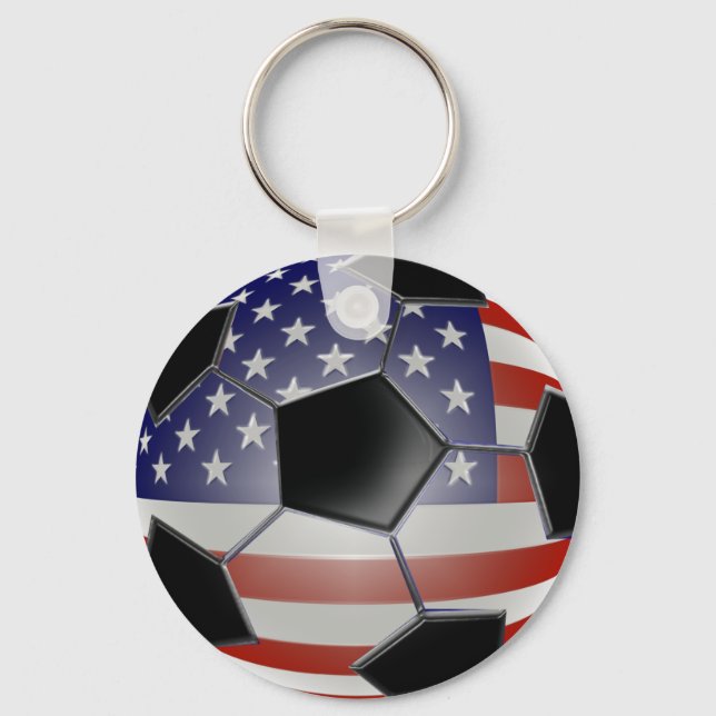 US-Flaggenfußball Schlüsselanhänger (Vorderseite)