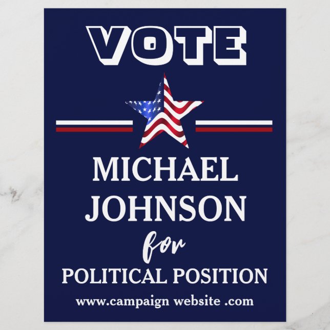 US-Flaggenkampagne Politisch Flyer (Vorne)