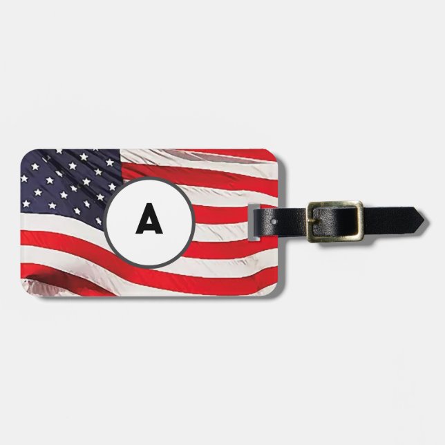 US-Flaggenmalerei Gepäckanhänger (Vorderseite horizontal)