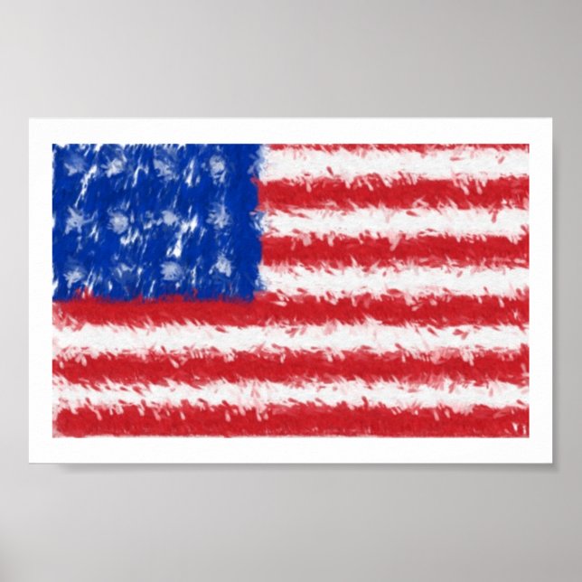 US-Flaggenplakat Poster (Vorne)