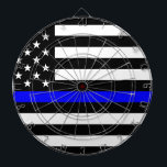 - US-Flaggenpolizei Thin Blue Line Dartscheibe<br><div class="desc">- US - Police Thin Blue Line American Flag.Amerikanische blaue dünne Linie,  Flagge,  Gesetz,  Offizier,  Polizeibeamte,  Polizistin,  Staat</div>