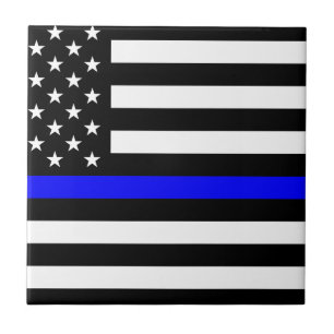 - US-Flaggenpolizei Thin Blue Line Fliese