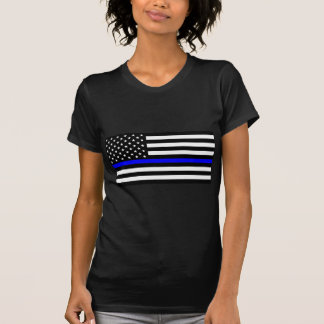 - US-Flaggenpolizei Thin Blue Line T-Shirt