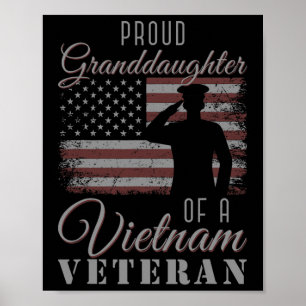 US-Flaggensoldat Stolz Grandtochter eines Vietnam Poster