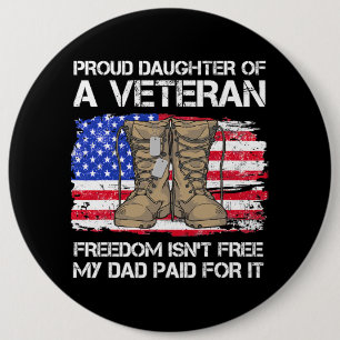 US-Flaggenstolz-Tochter eines erfahrenen US-Militä Button