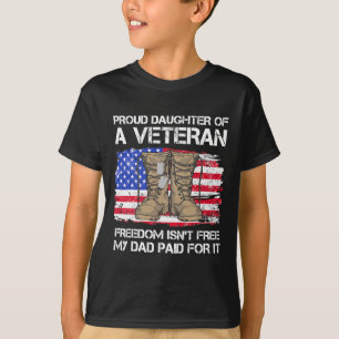 US-Flaggenstolz-Tochter eines erfahrenen US-Militä T-Shirt