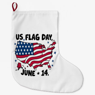 US-Flaggentag Amerikas 250. Geburtstag - US-Flagge Großer Weihnachtsstrumpf