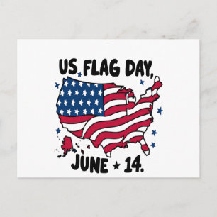 US-Flaggentag Amerikas 250. Geburtstag - US-Flagge Postkarte