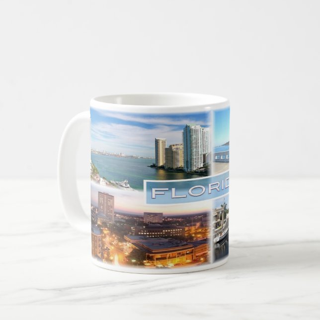 US Florida - Mouth of Miami River at Brickell Key Kaffeetasse (Vorderseite Links)