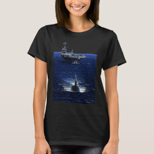 US-Flugzeugträger U-Boot Bluejacket Marine Meer T-Shirt