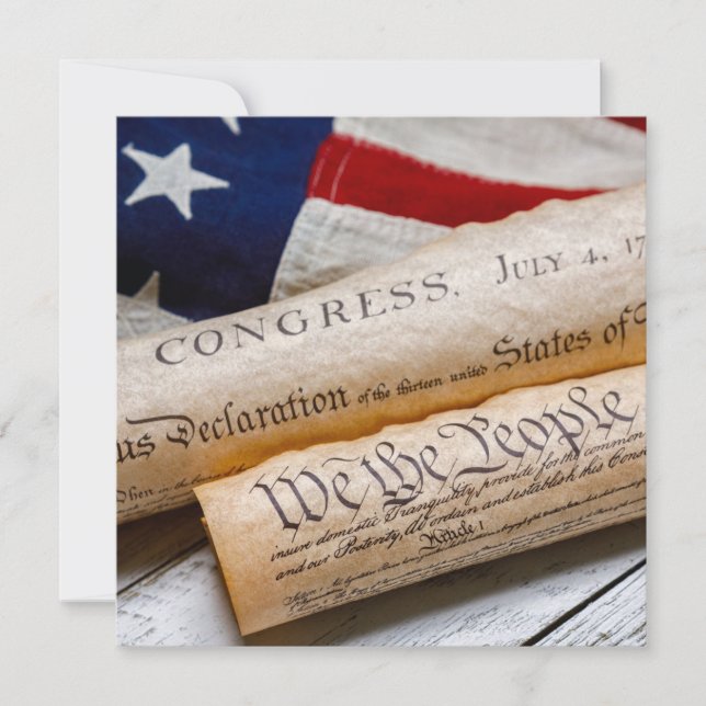 US Founding Documents Ankündigung (Vorderseite)