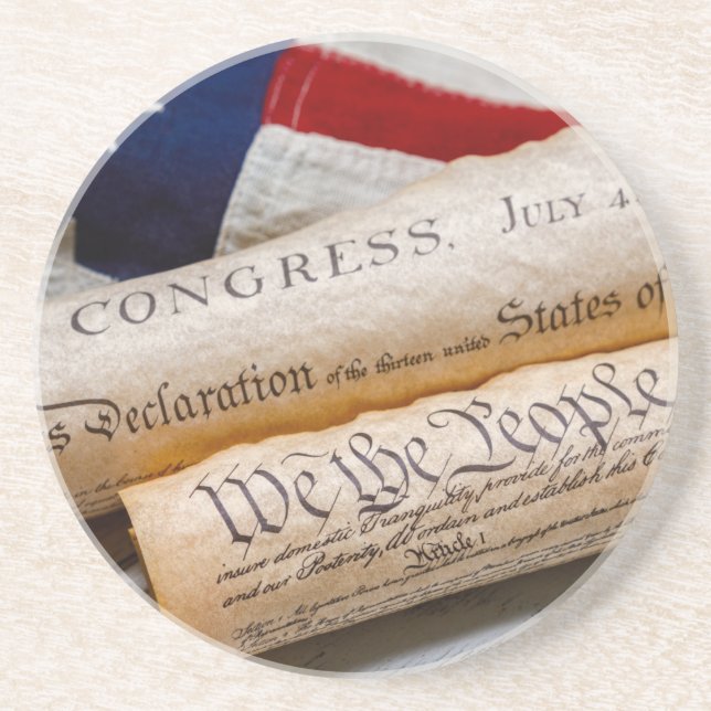 US Founding Documents Getränkeuntersetzer (Vorne)