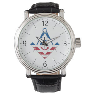 US Freemasonic Symbol Armbanduhr