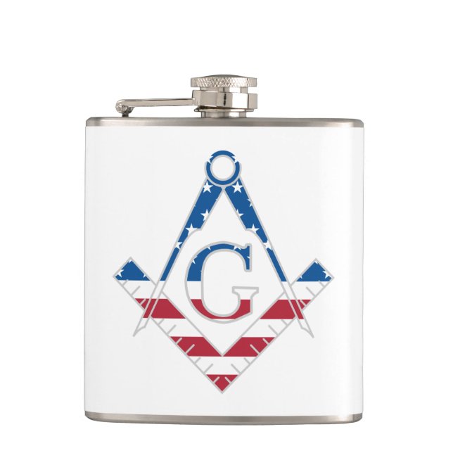 US Freemasonic Symbol Flachmann (Vorderseite)