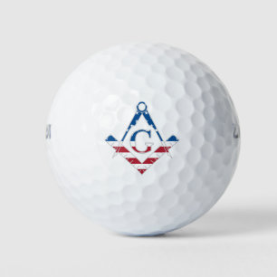 US Freemasonic Symbol Golfball