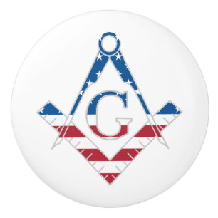 US Freemasonic Symbol Keramikknauf
