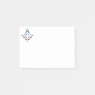 US Freemasonic Symbol Post-it Klebezettel