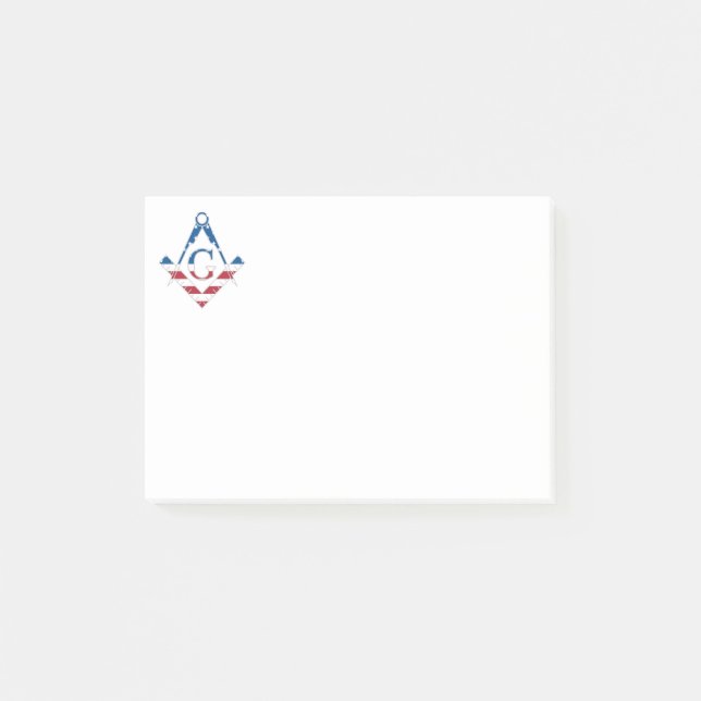 US Freemasonic Symbol Post-it Klebezettel (Vorderseite)