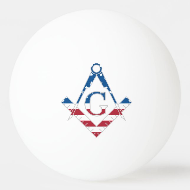 US Freemasonic Symbol Tischtennisball (Vorderseite)