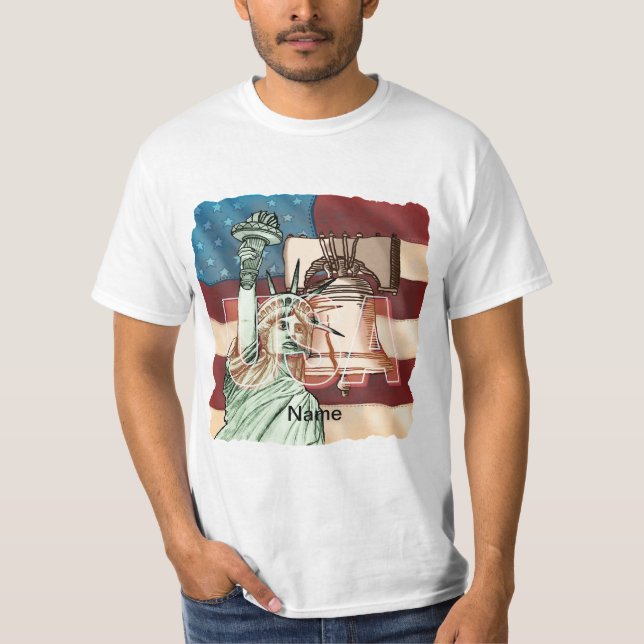 US-Freiheitsflagge T-Shirt (Vorderseite)