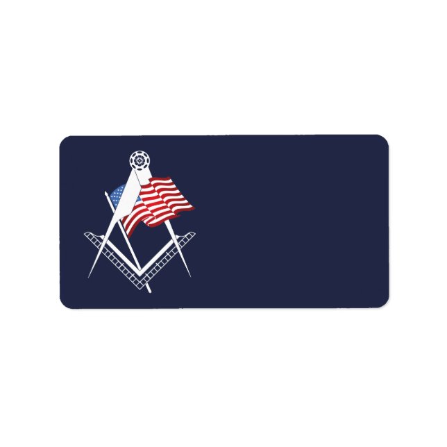 US-Freimaurersymbol Adressaufkleber (Vorne)