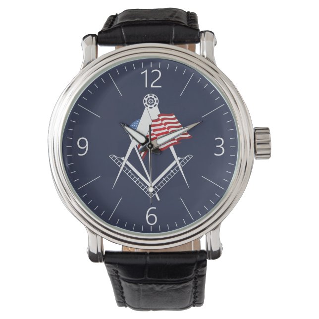 US-Freimaurersymbol Armbanduhr (Vorderseite)