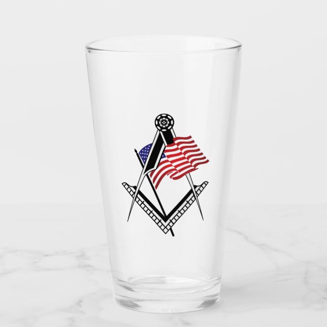 US-Freimaurersymbol Glas (Vorderseite)