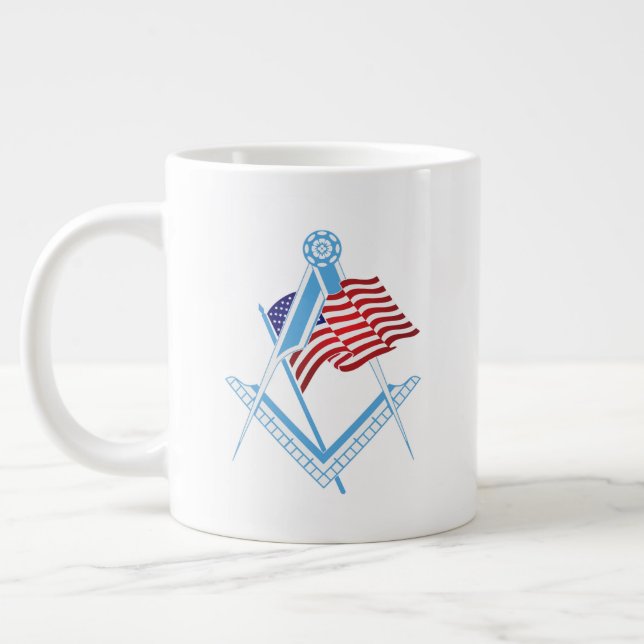 US-Freimaurersymbol Jumbo-Tasse (Links)