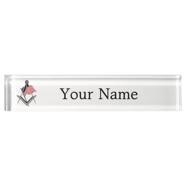 US-Freimaurersymbol Namensplakette (Vorderseite)