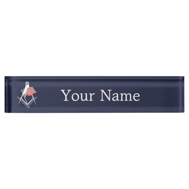 US-Freimaurersymbol Namensplakette (Vorderseite)