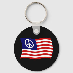 US-Friedenszeichen-Flag-Schlüsselanhänger Schlüsselanhänger