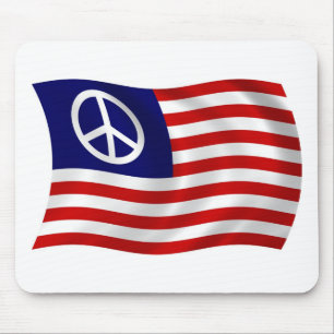 US-Friedenszeichen-Flagge-Mauspad Mousepad