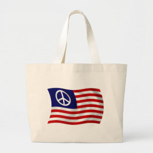 US-Friedenszeichen-Flagge-Tragetasche Jumbo Stoffbeutel