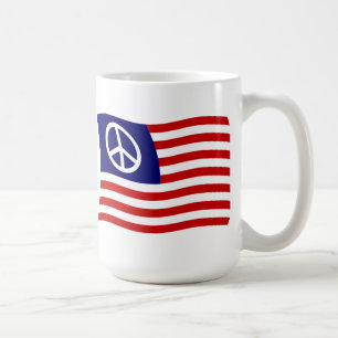 US-Friedenszeichen-Flaggen-Tasse Tasse