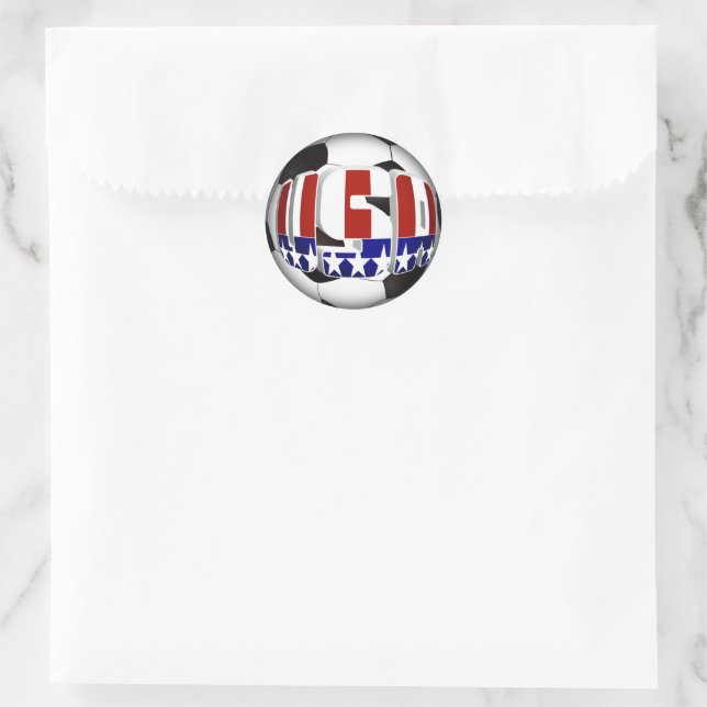 US-Fußball-Ball-Sportarten Runder Aufkleber (Tasche)