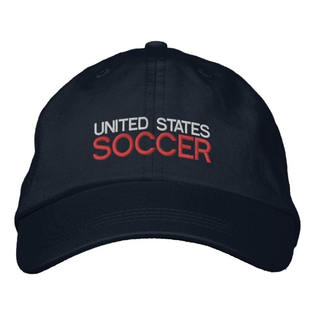 US-FUSSBALL BESTICKTE BASEBALLKAPPE (Vorderseite)