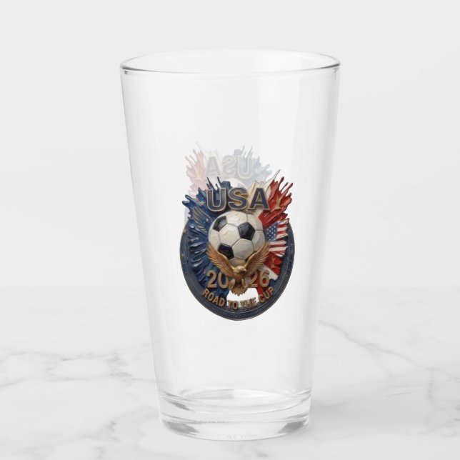 US-Fußball-Fan-Kunst | Illustration | 2026 Glas (Vorderseite)