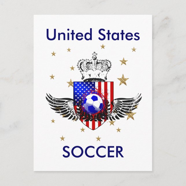 US-Fußball-Geschenke USA Fußball-Emblem Postkarte (Vorderseite)