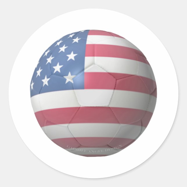 US-Fußball Runder Aufkleber (Vorderseite)
