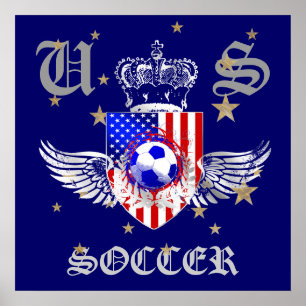US-Fußball-Wappen 2012 2014 USA-Sport Poster