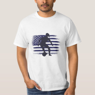 US-Fußballfan-Trikot Hemd Amerikanische Flagge T-Shirt