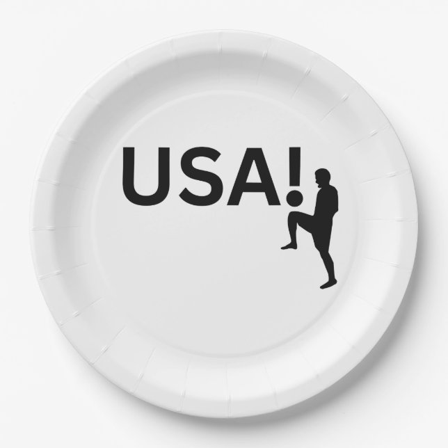US-Fußballspieler Pappteller (Vorderseite)
