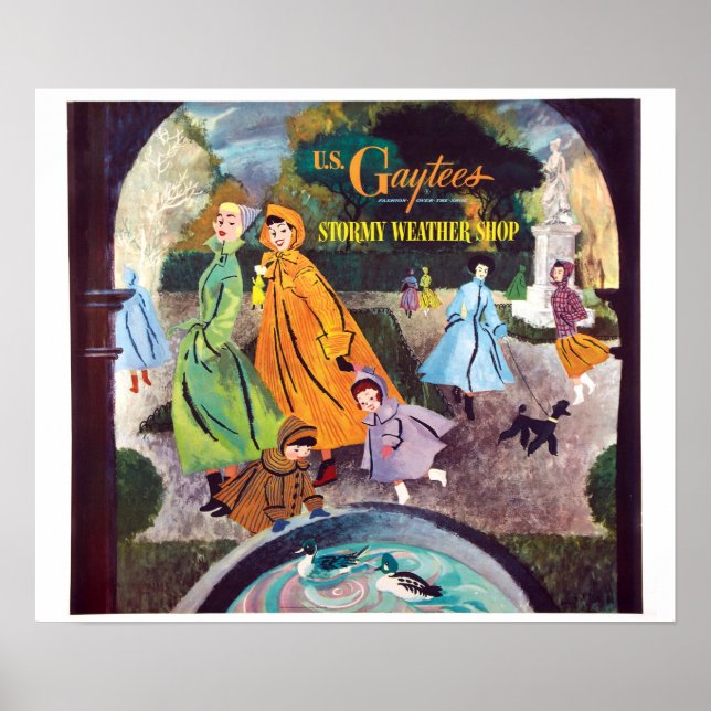 US Gaytees Stormy Weather Shop, c. 1950. Poster (Vorne)