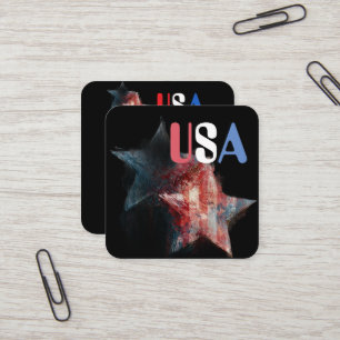 US-Geschäftskarte Quadratische Visitenkarte