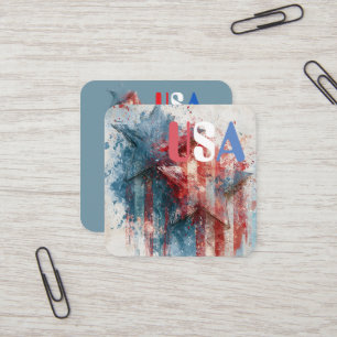 US-Geschäftskarte Quadratische Visitenkarte