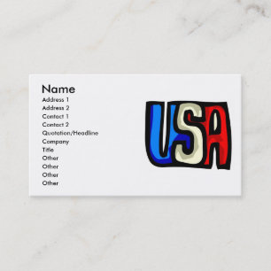 US-Geschäftskarte Visitenkarte