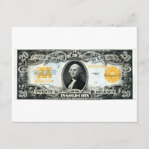 US-Gold-Zertifikat von 1922 Postkarte